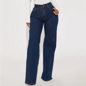 Fashion Nova Chasing Thrills Stretch Wide Leg Jeans